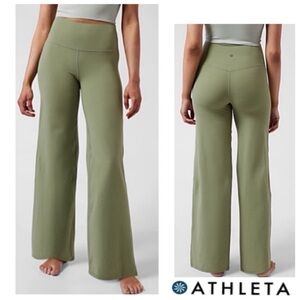 Athleta women’s elation wide leg pant green size medium tall